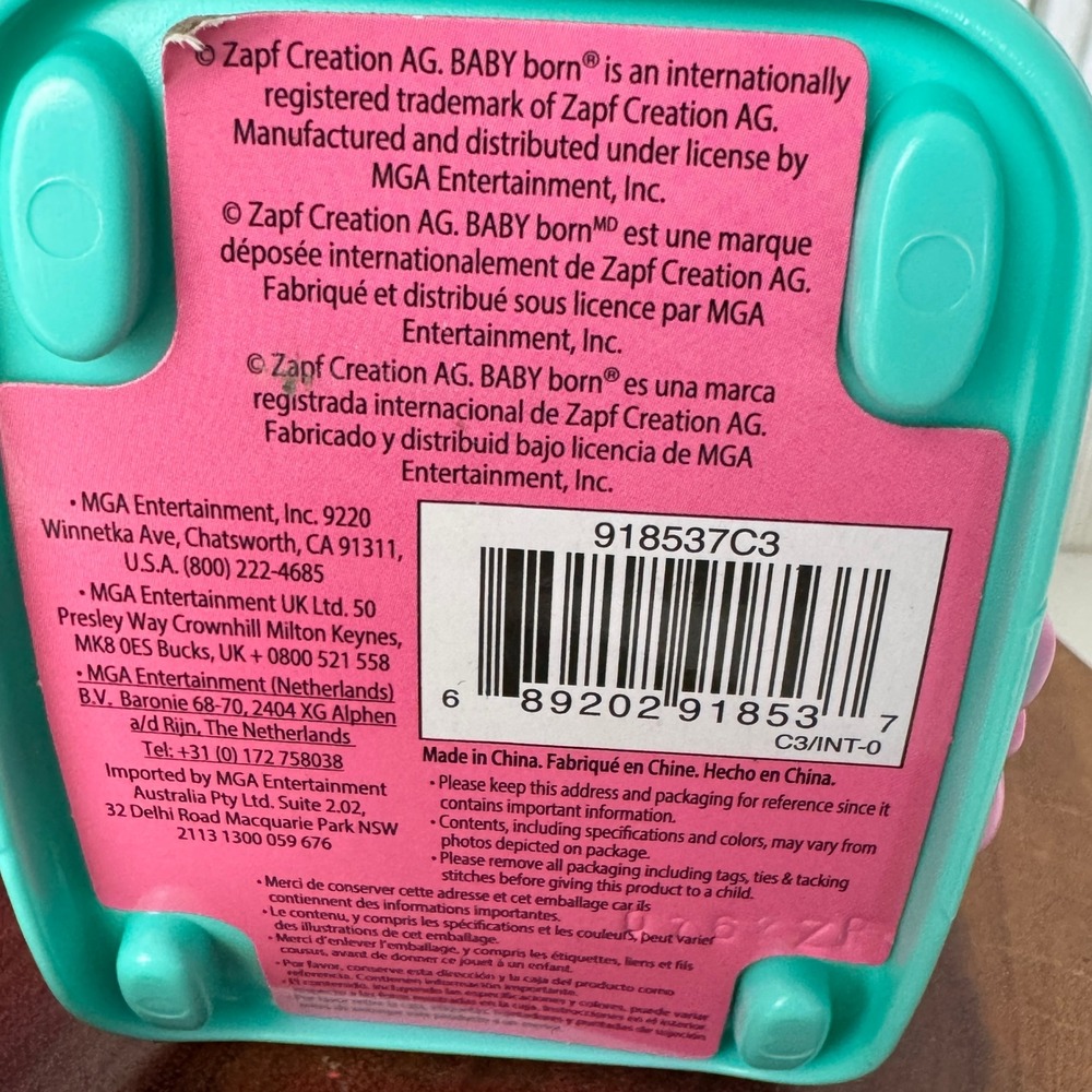 Baby Born Surprise Mini Doll Set MGA Purple Crib Teal Unicorn Rocker 918537C3 - Picture 6 of 7